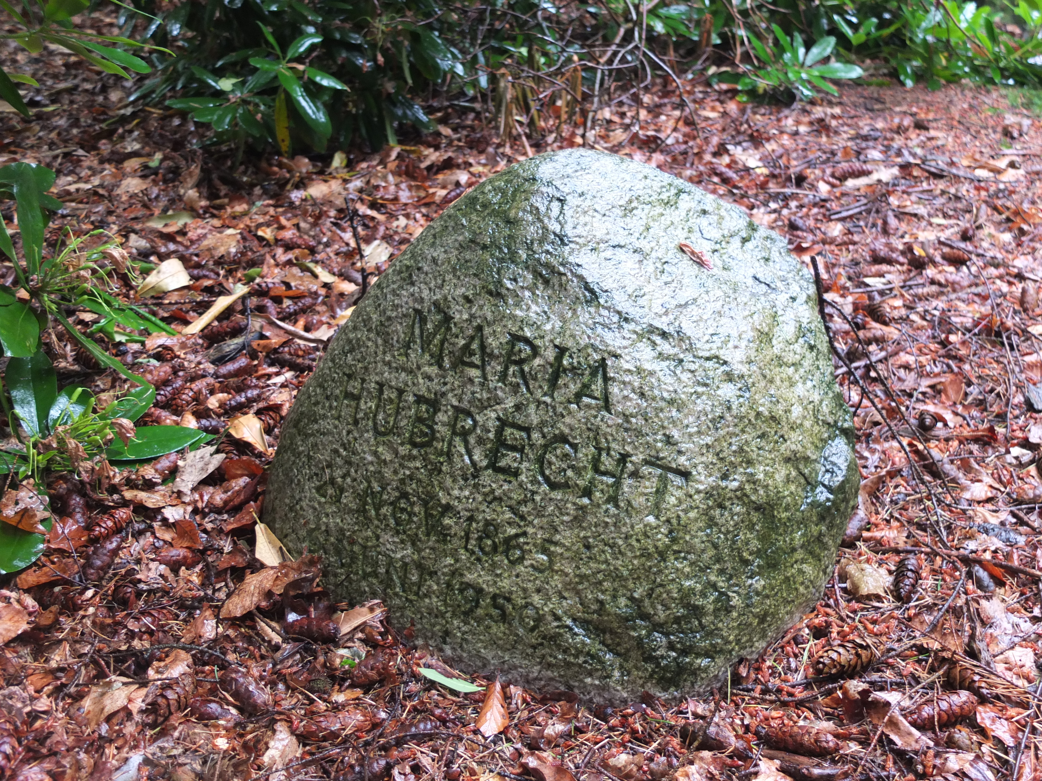 Grafsteen op het graf van Marie Hubrecht